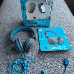 JLab, Jbuddies Studio Blue Wireless Headphones for Kids